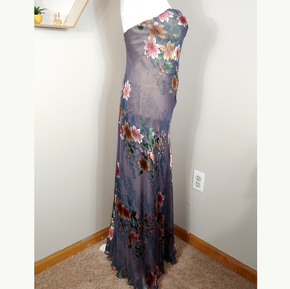 Rare Constance Mccardle Silk Floral Strapless Gown - Picture 4 of 12